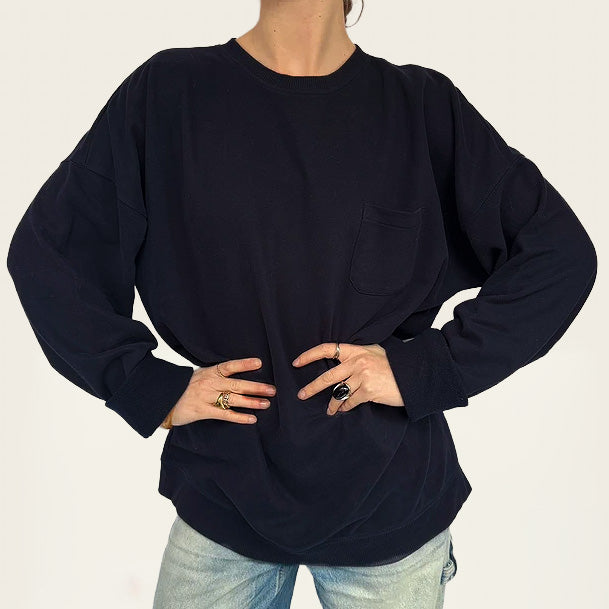 Napapijri marineblauwe sweater met back print