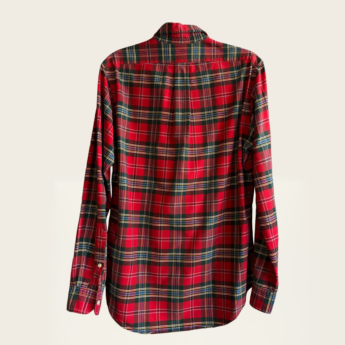 Ralph Lauren vintage overhemd met rood en donkergroen plaid
