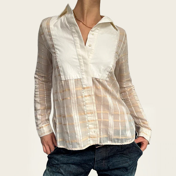CHLOÉ Crèmekleurige katoenen blouse