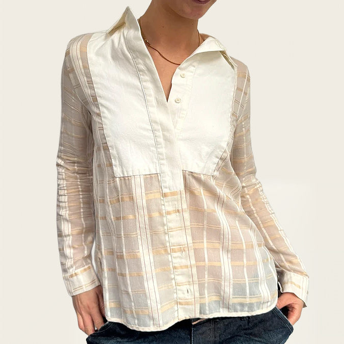 CHLOÉ Crèmekleurige katoenen blouse