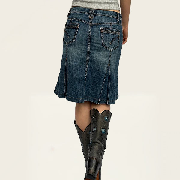 Esprit vintage denim midi rok