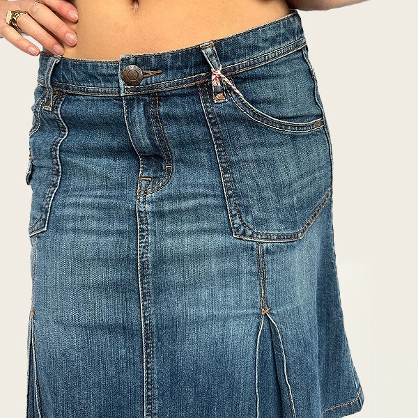 Esprit vintage denim midi rok