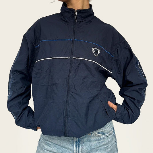 Nike vintage blauwe track jacket