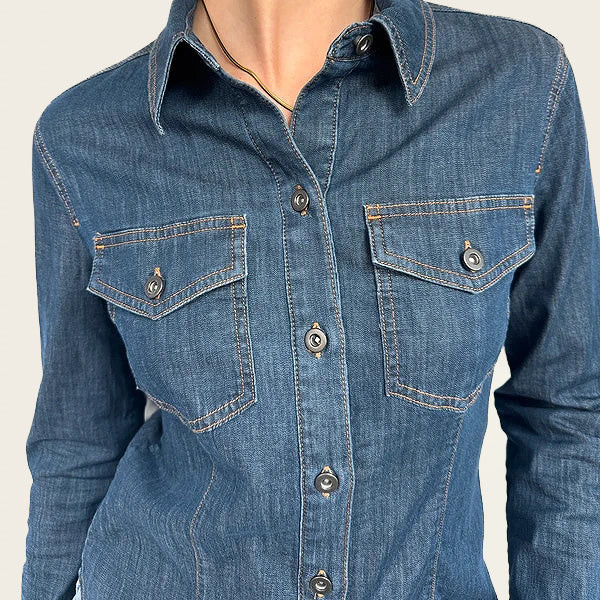 & Other Stories tailored denim blouse