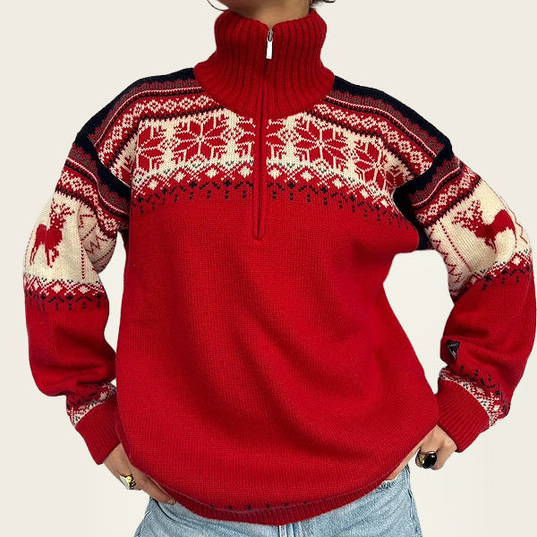 Kilkenny wolmix winter sweater – rood (boxy fit)