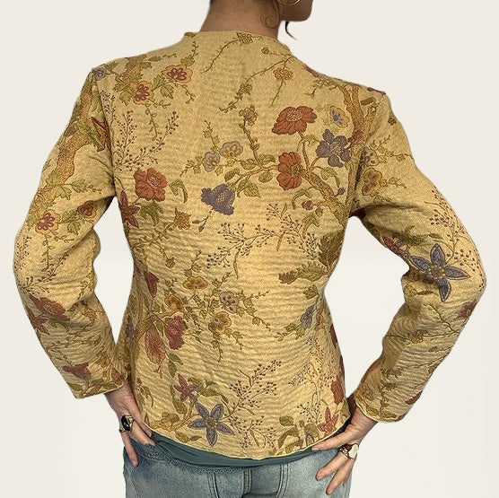 Zeldzame Japanse reversible jas met bloemenprint