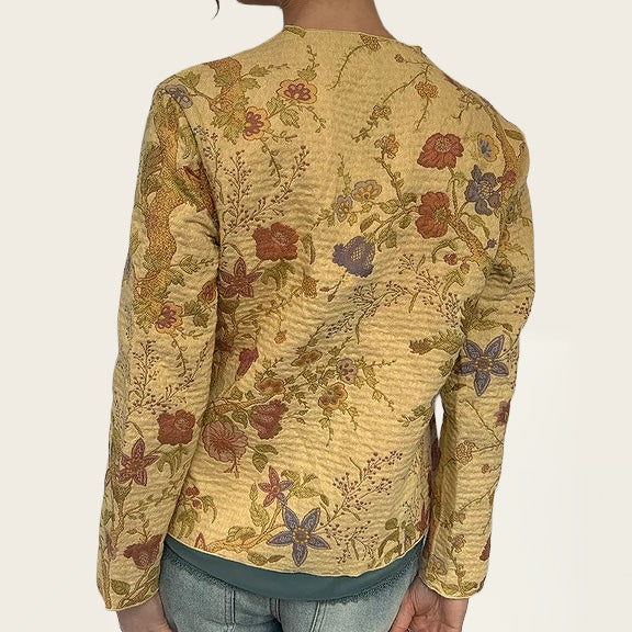 Zeldzame Japanse reversible jas met bloemenprint