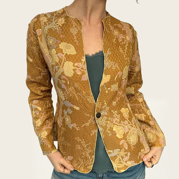 Zeldzame Japanse reversible jas met bloemenprint