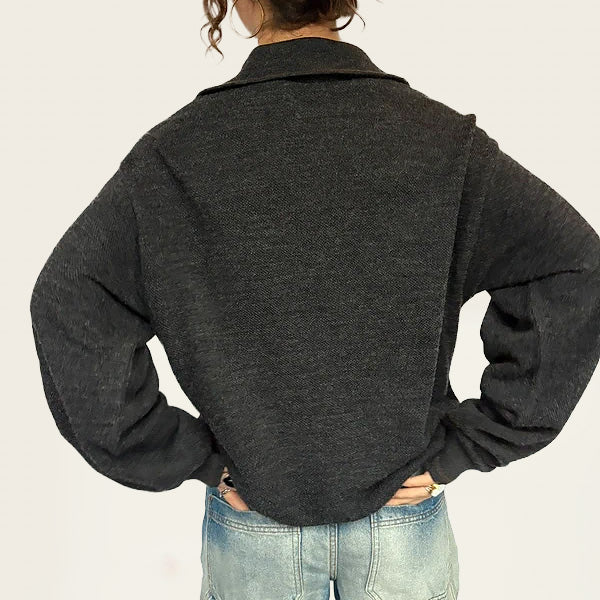 Houtskoolkleurige Alfonso Merani sweater