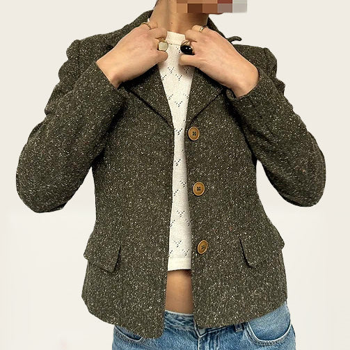 Pimkie vintage blazer olijfgroen