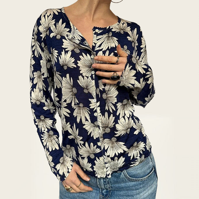 Christian Dior vintage blouse met bloemenprint