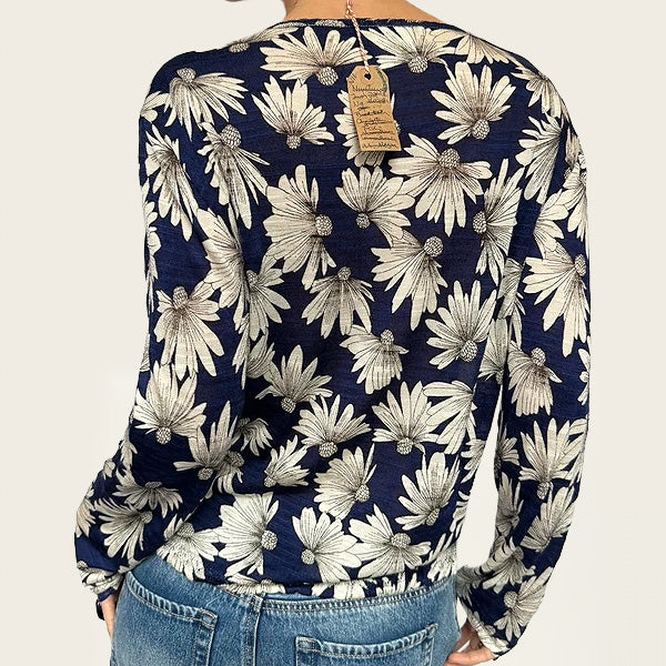 Christian Dior vintage blouse met bloemenprint