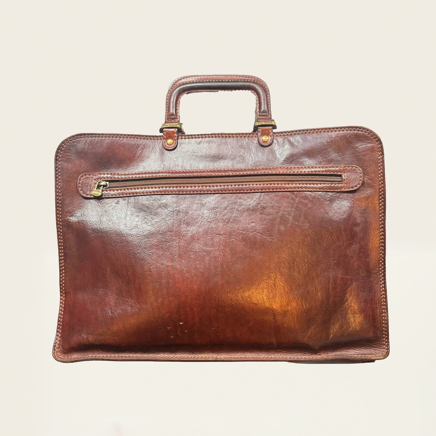 The Bridge brieventas bruin leer