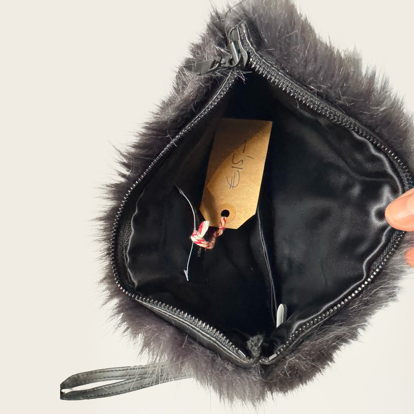 Claudia Sträter polstas donkergrijs faux fur