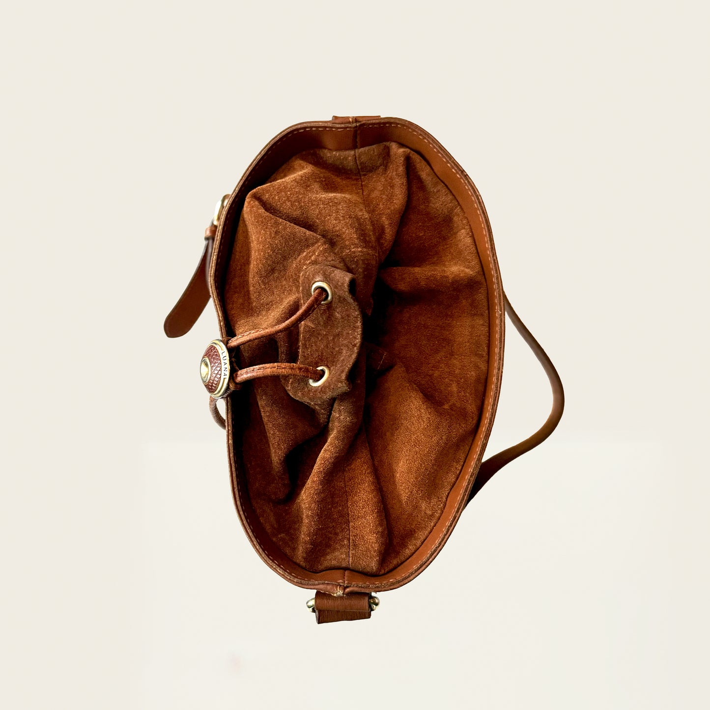 Luana bucket tas bruin leer