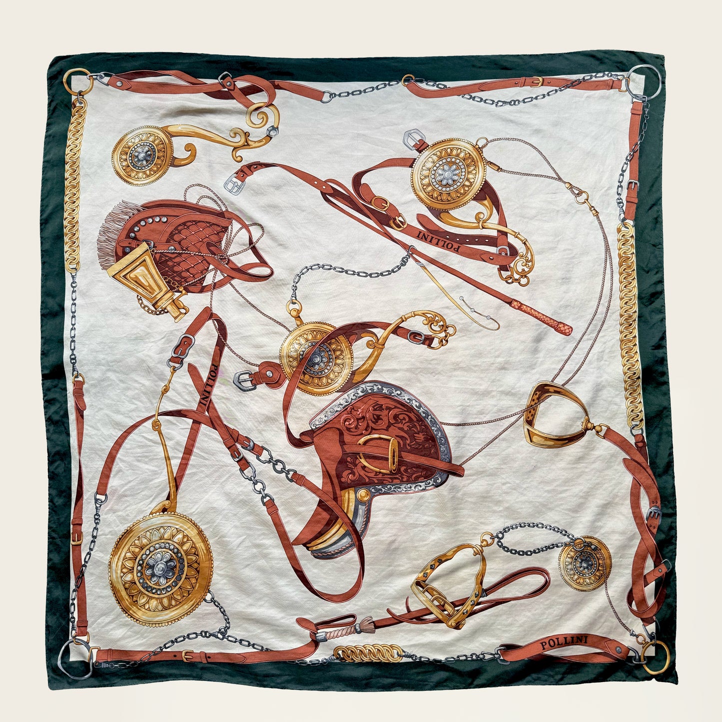 Pollini vintage zijden sjaal