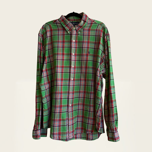 Ralph Lauren Overhemd met rood en groen plaid